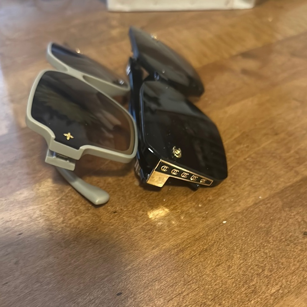 Stylish Black and Cream Sunglasses Two Pairs - Picture 3 of 3